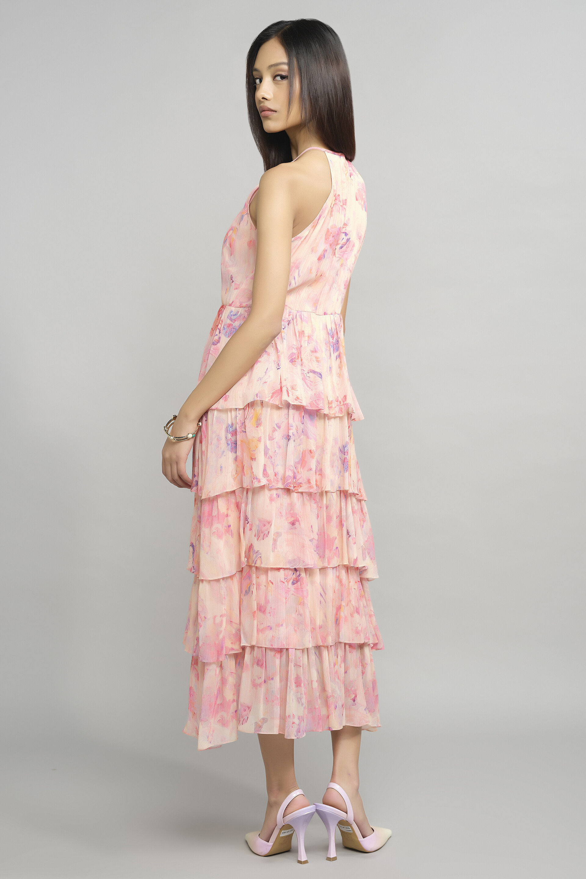 Mon Cheri Tiered Dress, Pink, image 6